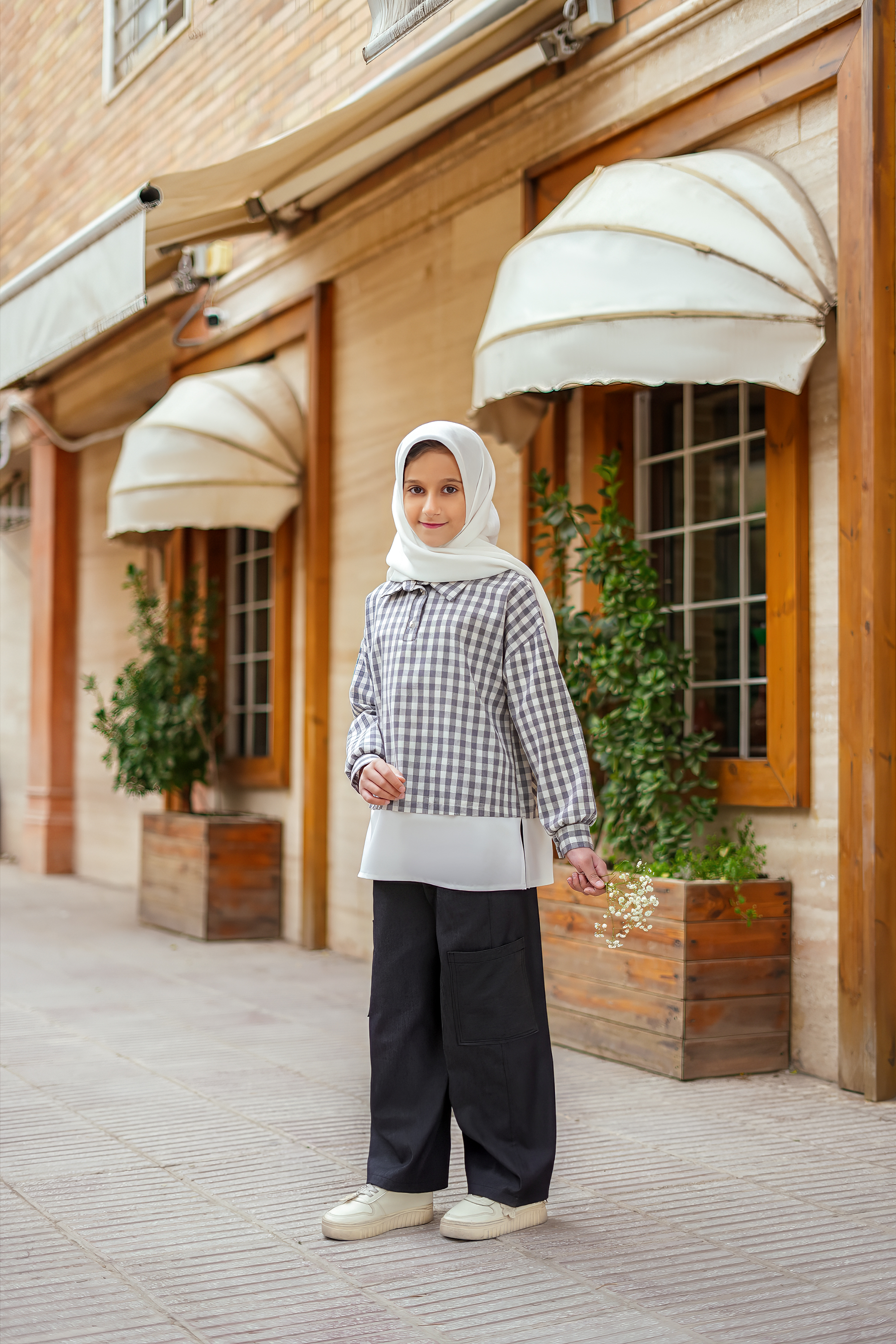 شومیز دخترانه جنس لنین مدل هدیه