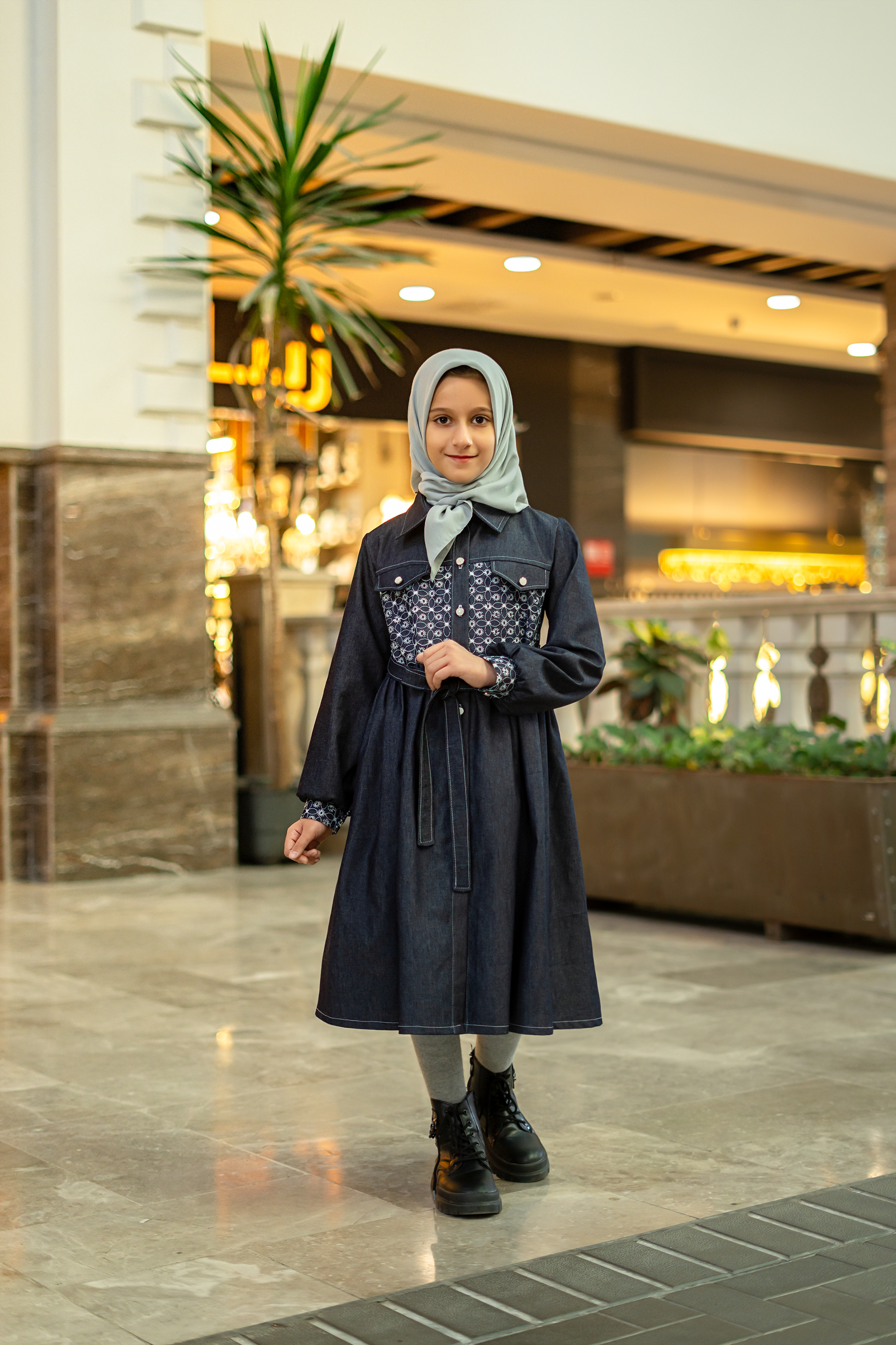 مانتو پیراهن جنس جین مدل ماهین