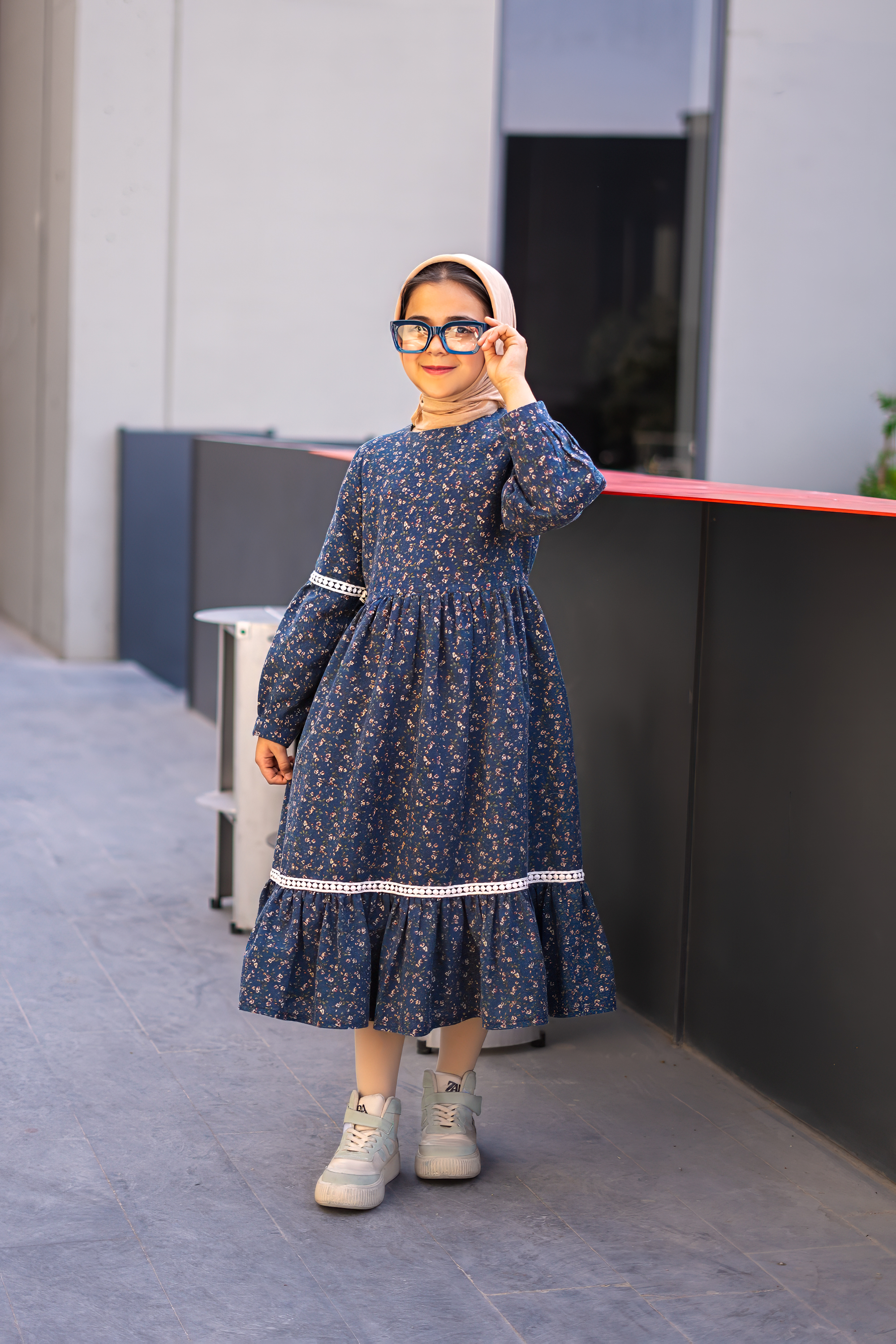 پیراهن دخترانه جنس لینن کرکی مدل مهرسا