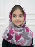 روسری نخی قواره 90 و 110 طرح قلب