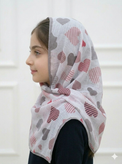 روسری نخی قواره 90 و 110 طرح قلب