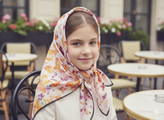 روسری نخی قواره 90 و 11۰ طرح پروانه