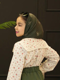 روسری نخی قواره 90 و 110 زمینه سبز