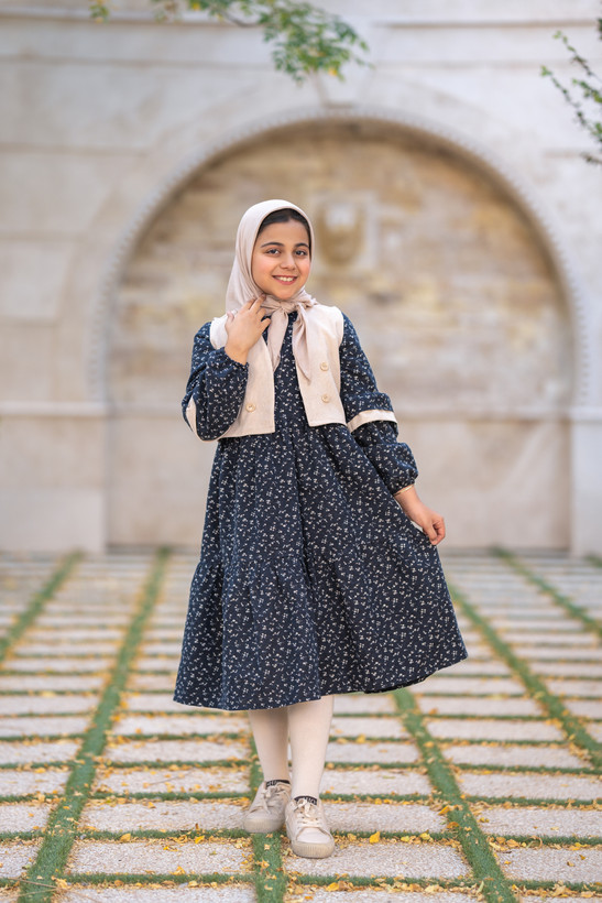 ست جلیقه و پیراهن پاییزه مدل ترمه